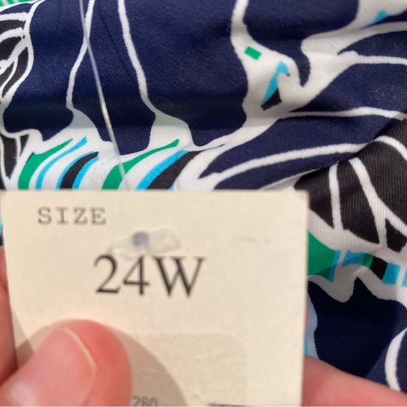 Catherines floral print ruffle tankini top sz 24w - Picture 9 of 11